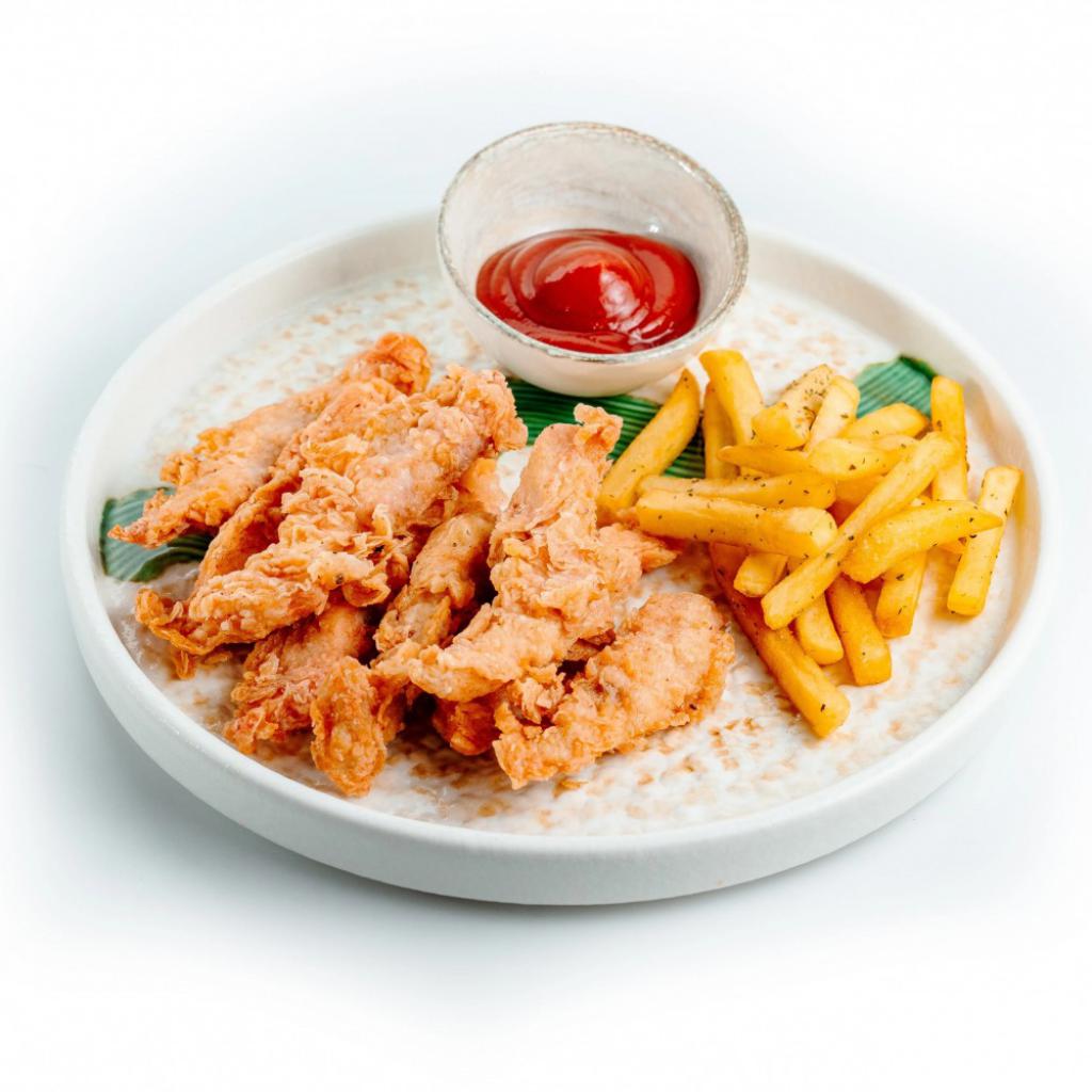 Nuggets with French fries